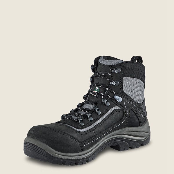 Red Wing Hiking Boots Black/Grey - Womens Trades - 6-inch Waterproof Csa Safety Toe - 0914-JOQTW